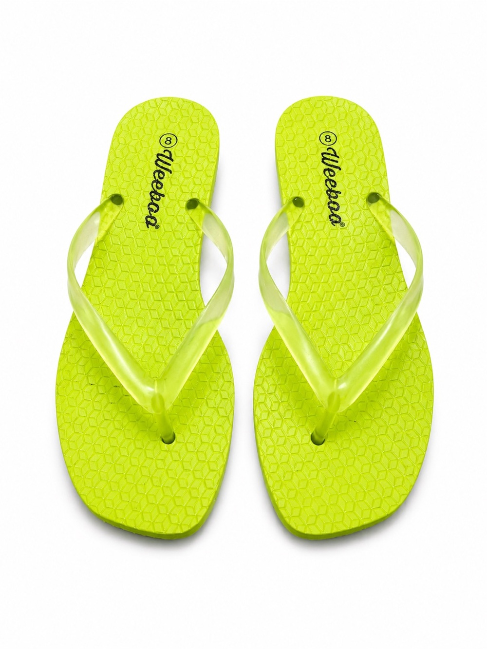 Weeboo Neon Lime Women's Flip Flop Sandals